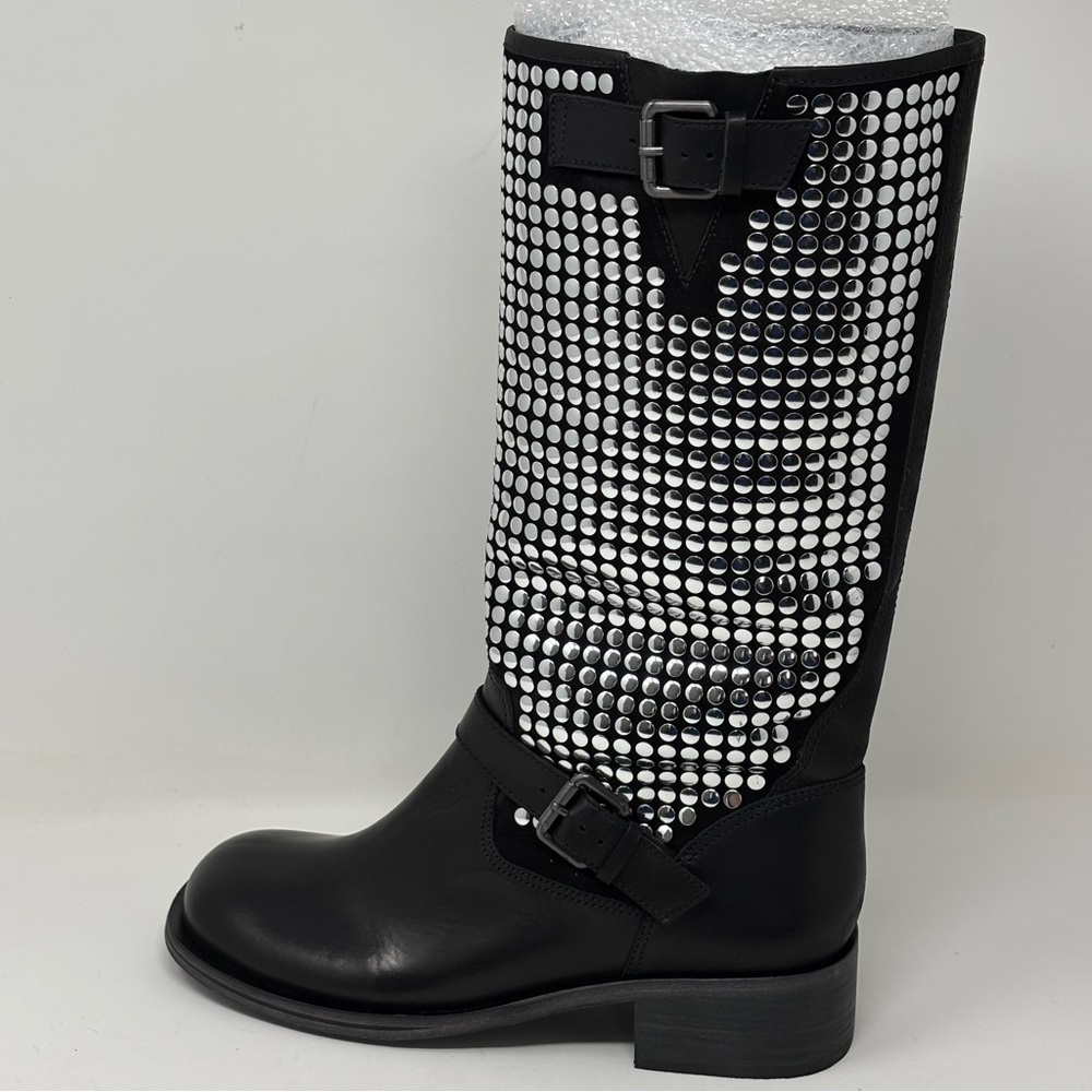 Anthropologie Vicenza Studded Moto Boots New in Box Size 7 - Picture 6 of 13